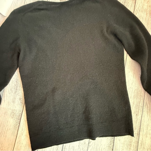 ANN TAYLOR Black Cashmere Sweater Small - Picture 6 of 6